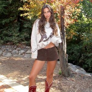 Brown Suede Micro Shorts